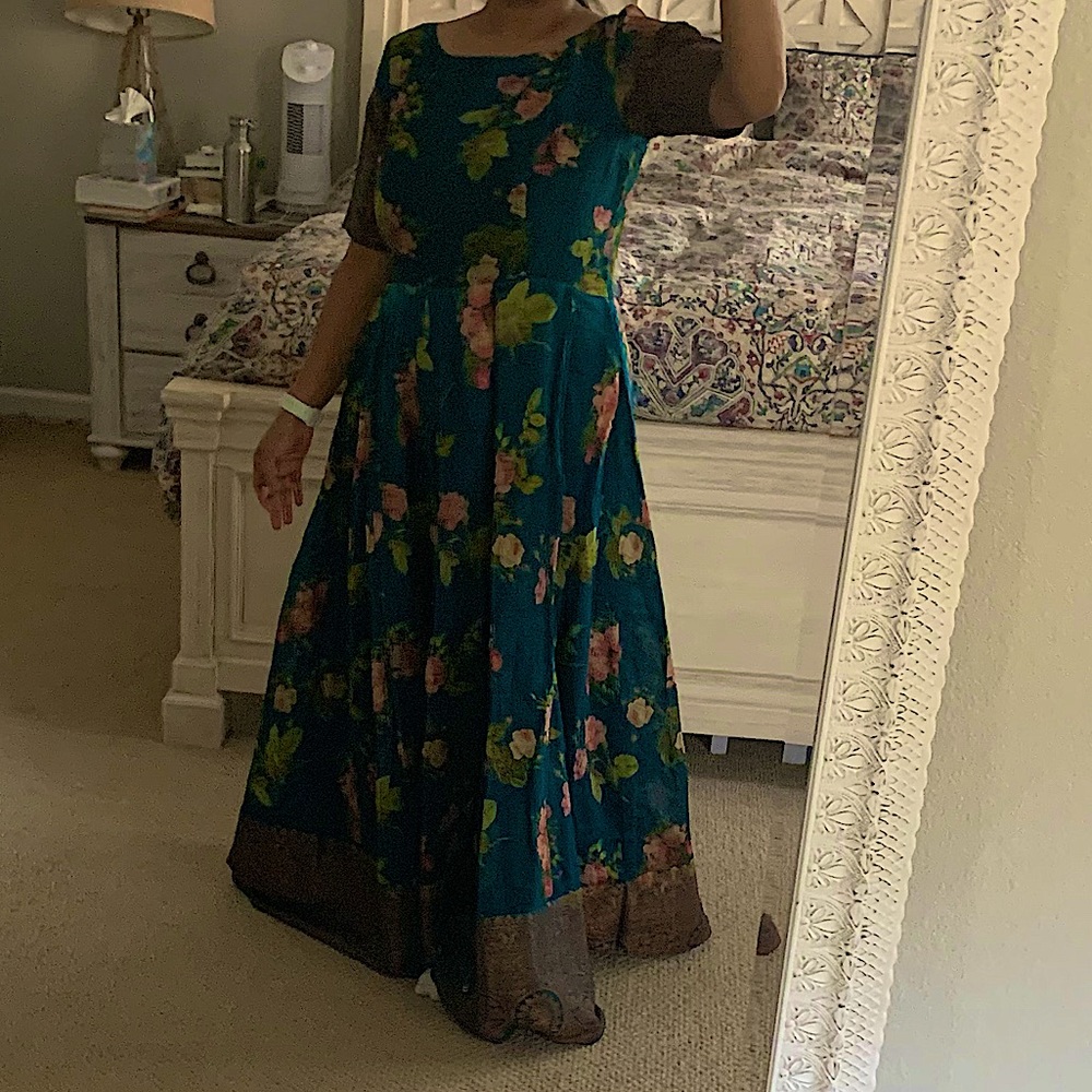 Long maxi dress . Pure Linen with cotton lining